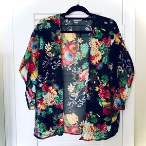Floral Over Shirt/ Shoulder Coverup
